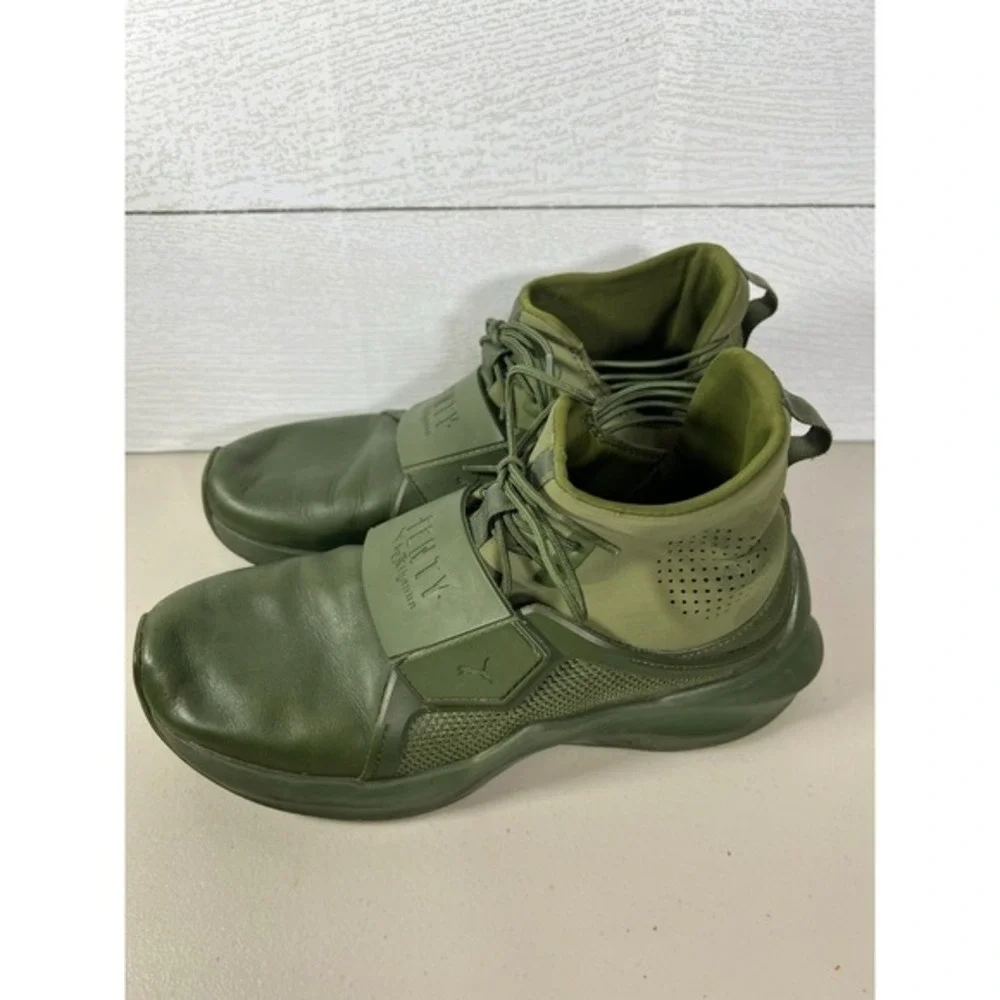 Fenty by Rihanna Puma Womens X Trainer Green Running Shoes Sneakers Size 7.5